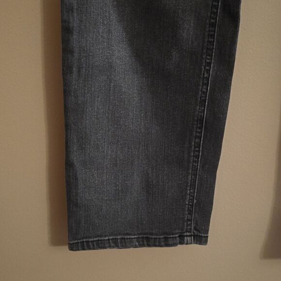Cato Women's size 14 Soft Black Jeans Bling Pockets‎ 10 inch Rise - Picture 3 of 8